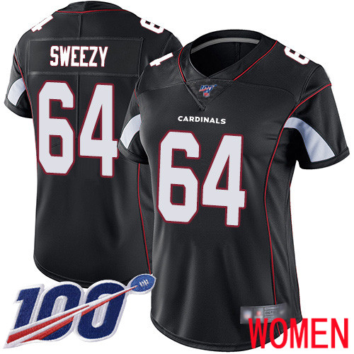 Arizona Cardinals Limited Black Women J.R. Sweezy Alternate Jersey NFL Football 64 100th Season Vapor Untouchable